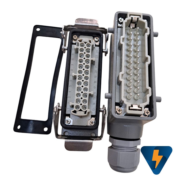Heavy Duty Connector 24 Pin, AC 500 Volt  16A 6kv 3