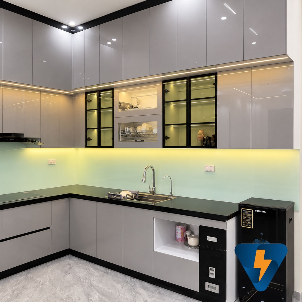 Mẫu tủ bếp nhựa cao cấp phường 8 Thông Tây Hội Gò Vấp, Hồ Chí Minh