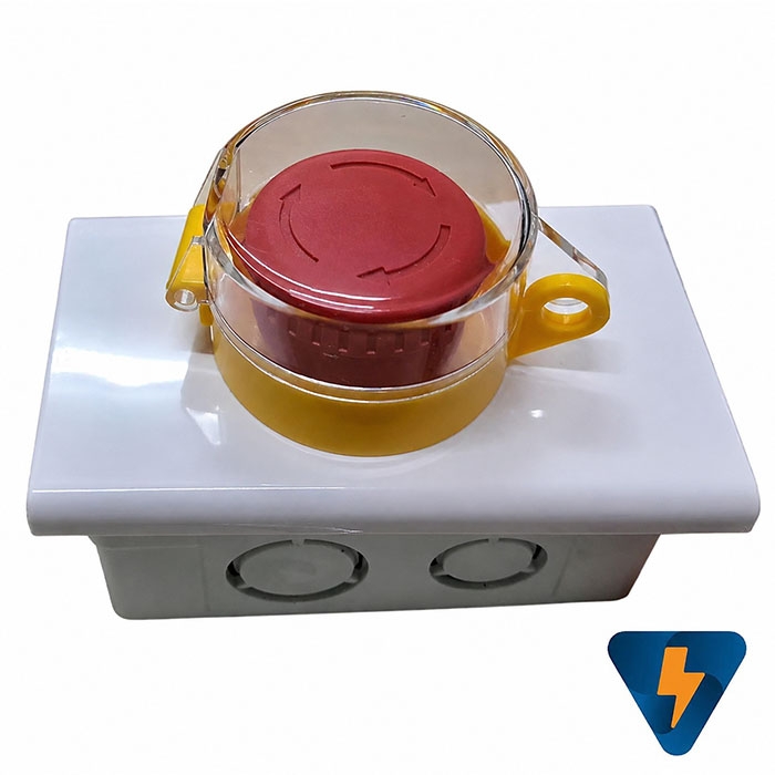 Nút dừng khẩn máy móc gắn đế âm tường