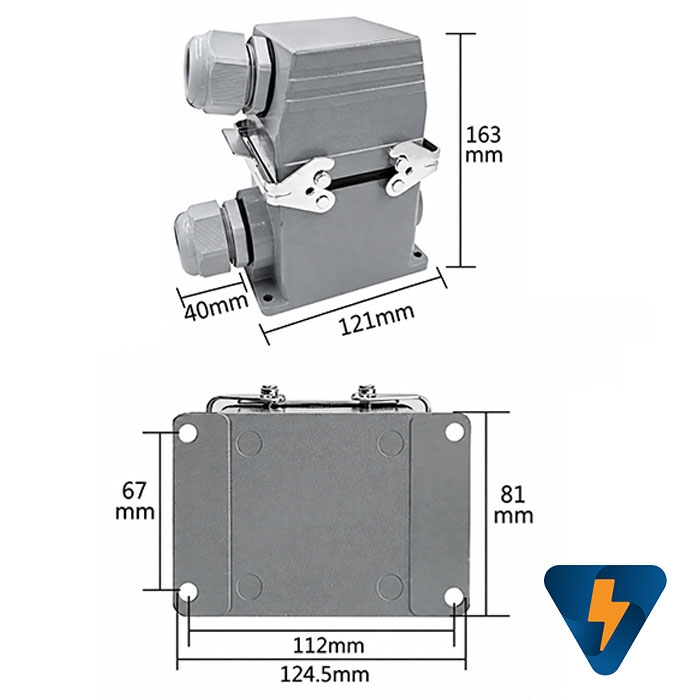 Đầu nối nhanh 16A 32 chân kiểu đế nổi