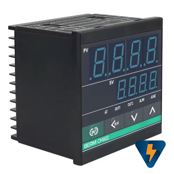 Đồng hồ điều khiển nhiệt độ PID BERM CH902 ra Relay SSR 96x96mm sử dụng cảm biến K PT100