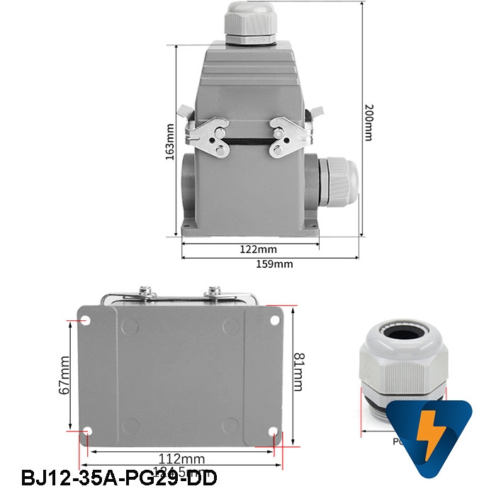 Bộ giắc cắm công nghiệp 35A