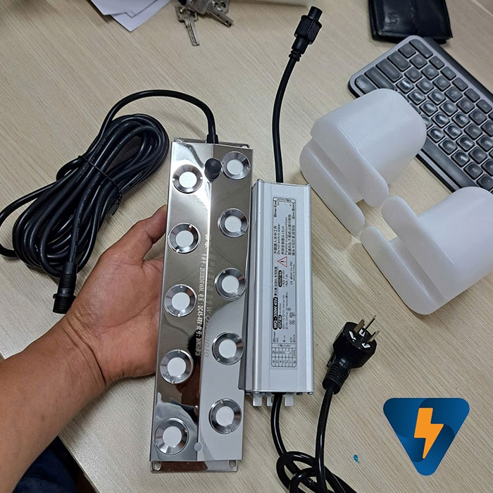 Bộ phun sương tạo độ ẩm siêu âm 10 mắt + nguồn + phao + dây dài 5 mét