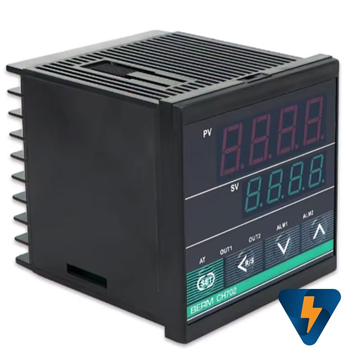 Đồng hồ điều khiển nhiệt độ PID BERM CH702 ra Relay SSR 72X72mm sử dụng cảm biến K PT100