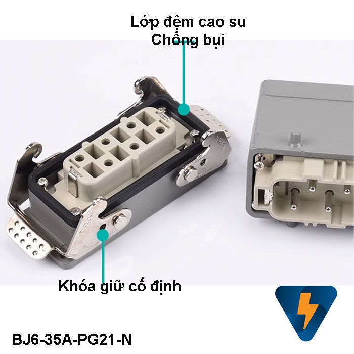 Bộ giắc cắm công nghiệp 6 chân 35A