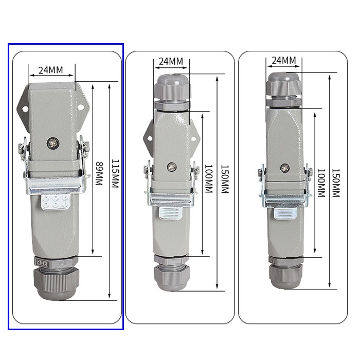 Giắc cắm (jack cắm) 5 chân 10A vuông kiểu nằm ngang