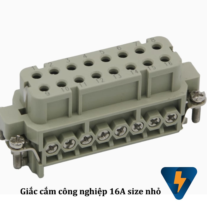 Giắc cắm công nghiệp 16 -32 chân 16A size nhỏ
