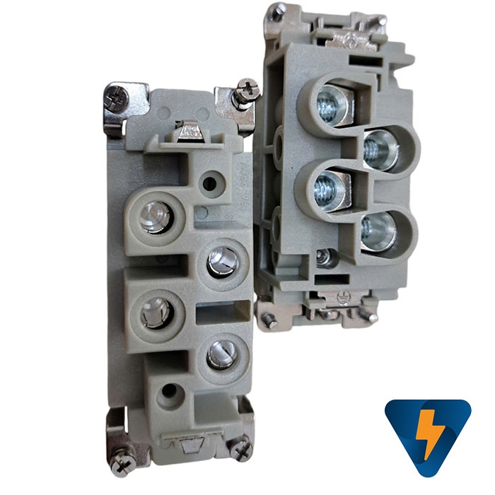 Ruột đầu nối tải nặng cho cáp đồng trục 4 pin 80A Heavy Duty Connector 4 Pin 80A