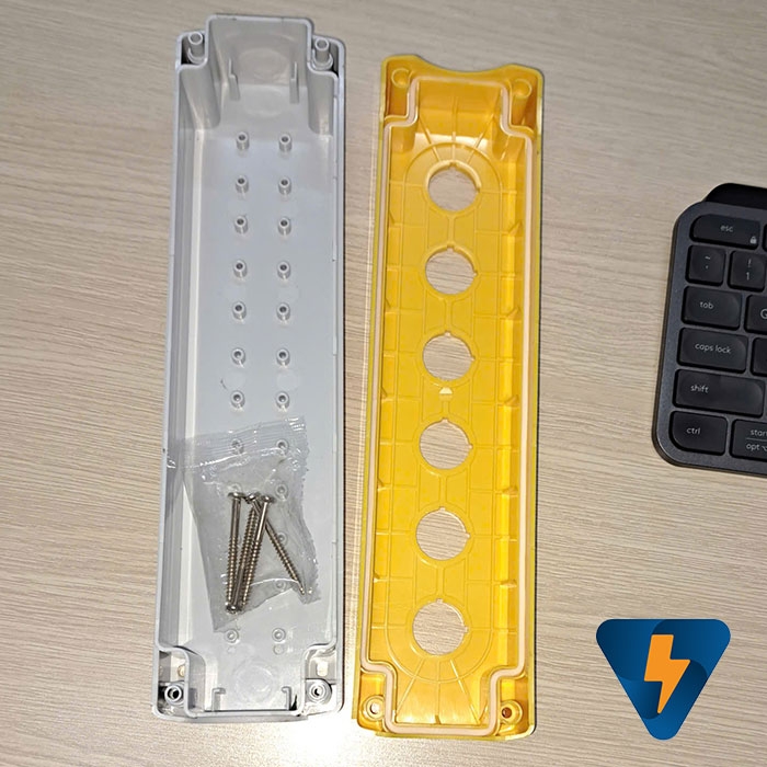 GQELE GOB-6A-YW Hộp đựng nút nhấn điều khiển bằng nhựa ABS GOB-6A-YW