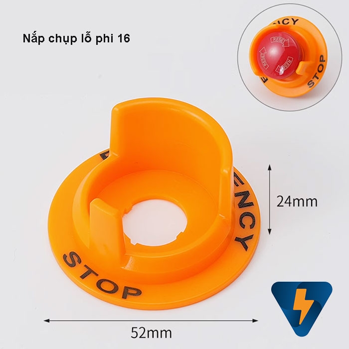 Vòng che vòng bảo vệ nắp chụp nút nhấn công tắc đèn báo phi 16
