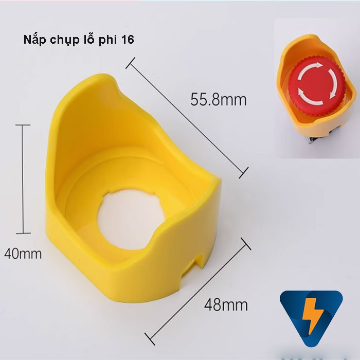 Vòng che vòng bảo vệ nắp chụp nút nhấn công tắc đèn báo phi 16