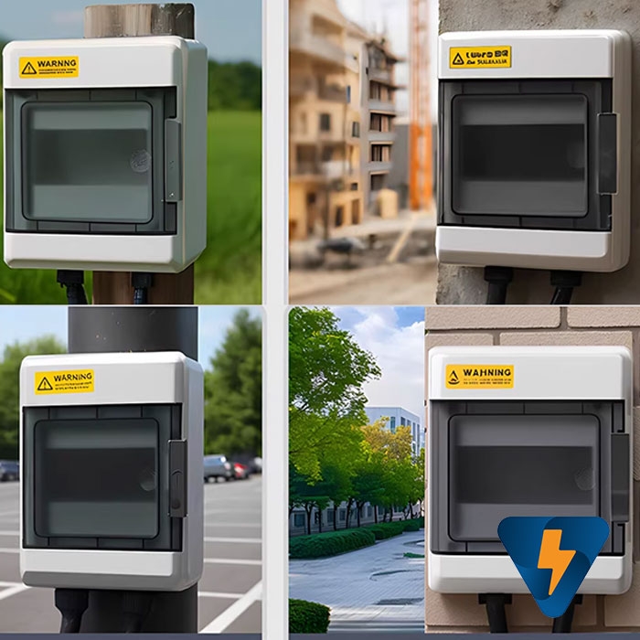 Tủ nhựa box nhựa gắn MCB CB chống nước 18 đường line