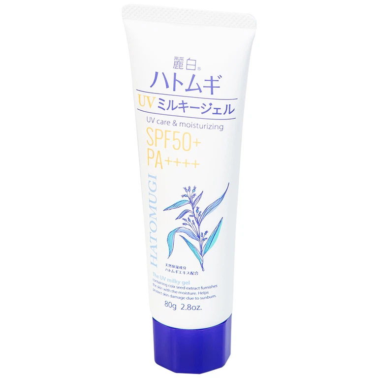 Kem chống nắng Reihaku Hatomugi UV Milky Gel SPF50+ PA++++ 80g - 4513574033955