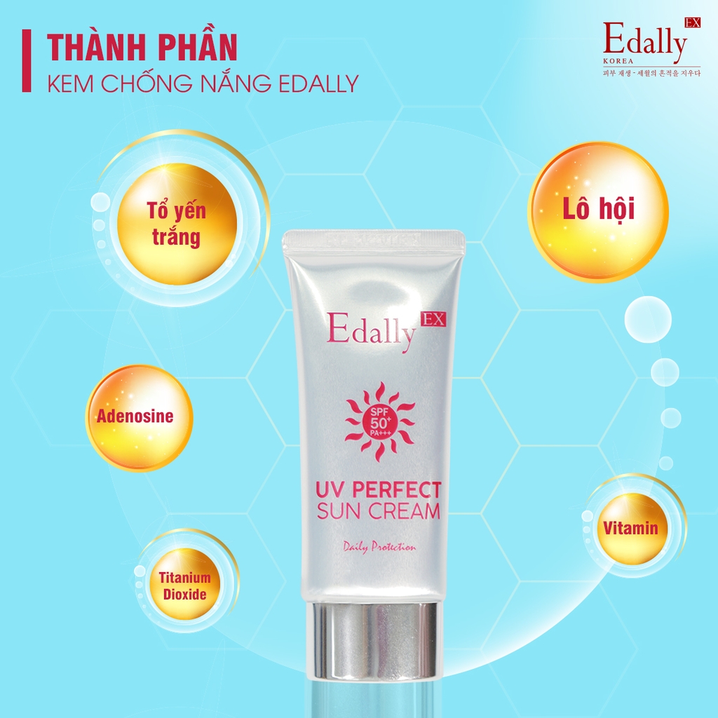 Kem chống nắng, ngừa nám, bảo vệ da (EDALLY EX UV PERFECT SUN CREAM SPF50+/PA++++)Thể tích 60ml