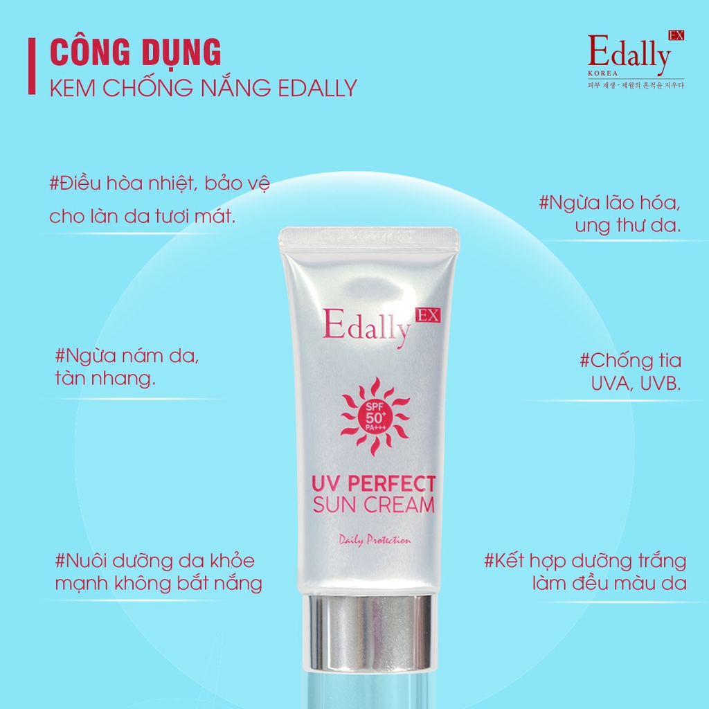 Kem chống nắng, ngừa nám, bảo vệ da (EDALLY EX UV PERFECT SUN CREAM SPF50+/PA++++)Thể tích 60ml