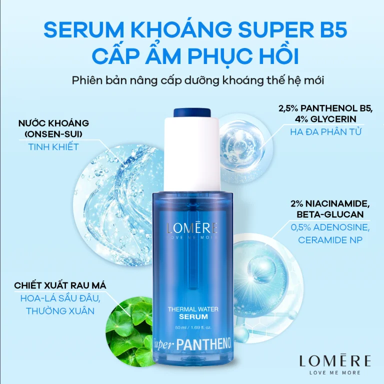 Serum dưỡng da LOMERE SUPER PANTHENOL THERMAL WATER SERUM 50ml