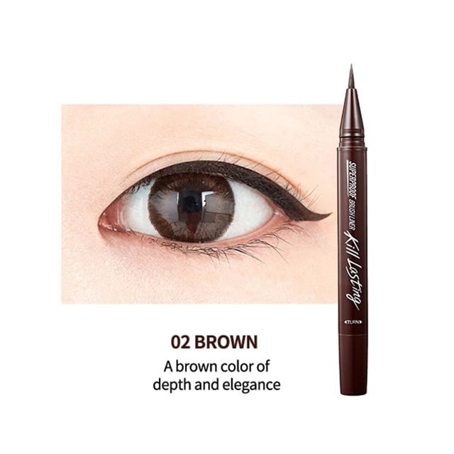 Bút kẻ mắt CLIO Superproof Brush Liner 02 Brown