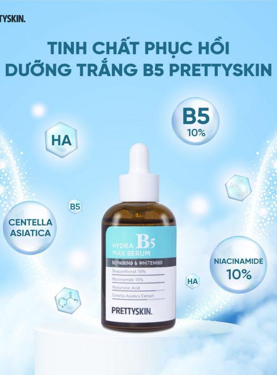 Tinh chất dưỡng da B5 (PRETTYSKIN HYDRA B5 MAX SERUM ), dung tích: 50ml, dạng chai lọ, giúp cung cấp độ ẩm cho da, giúp da mịn màng, hiệu: PRETTYSKIN