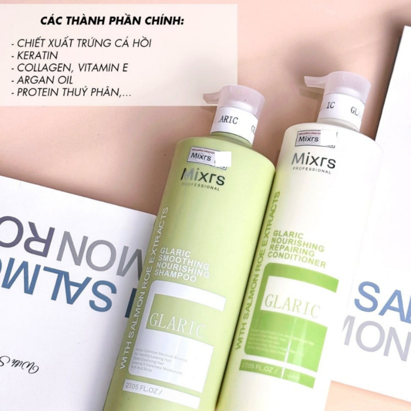 GLARIC SMOOTHING NOURISHING SHAMPOO 500ML( Gội xanh lá 500ml) - 5061014616033