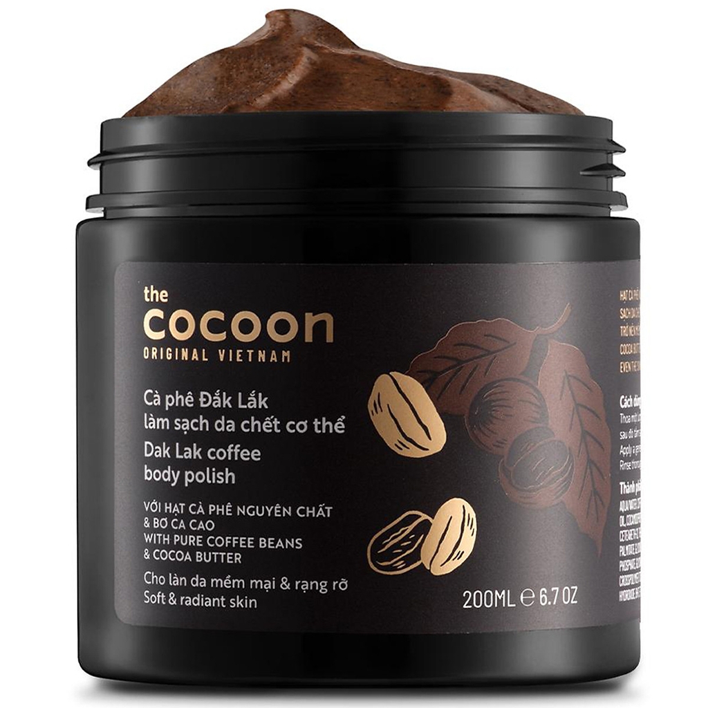 COCOON - Cà phê Đắk Lắk làm sạch da chết cơ thể 200ML