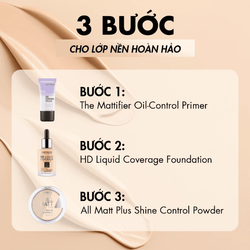 Kem nền Catrice HD Liquid Coverage Foundation 005 Ivory Beige dạng lỏng 30ml