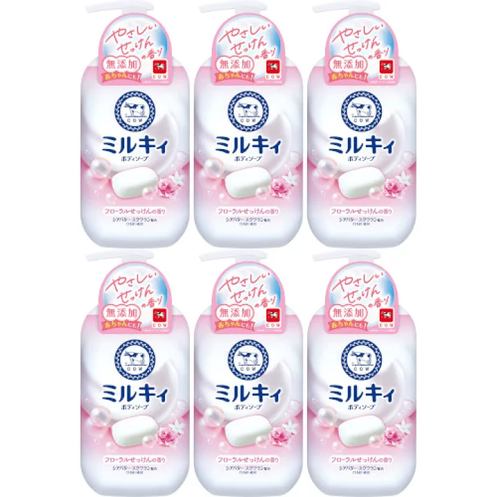 Sữa tắm bọt mịn dịu nhẹ hương hoa COW Milky Body Soap 500ml - 4901525011662