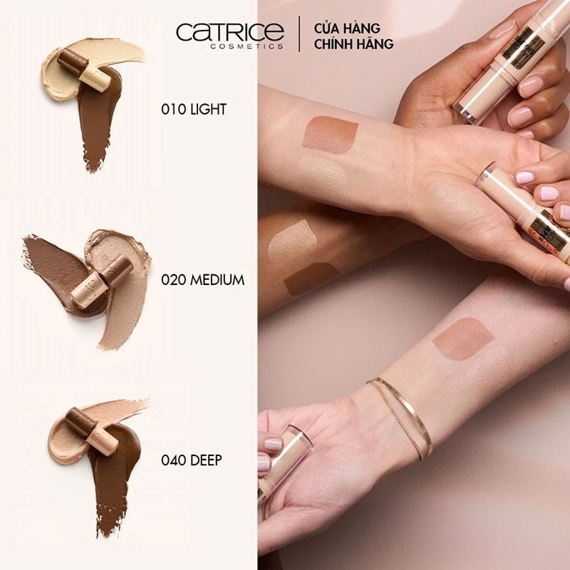 Sản phẩm bút tạo khối 2 đầu trang điểm Catrice Magic Shaper Contour & Glow Stick 020 Medium 9g