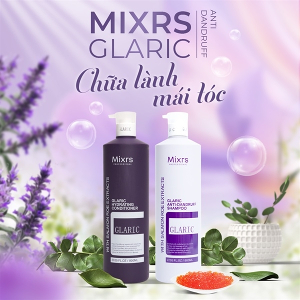 GLARIC NOURISHING COLOR PROTECT SHAMPOO 800ML (Xả tím 800ml)