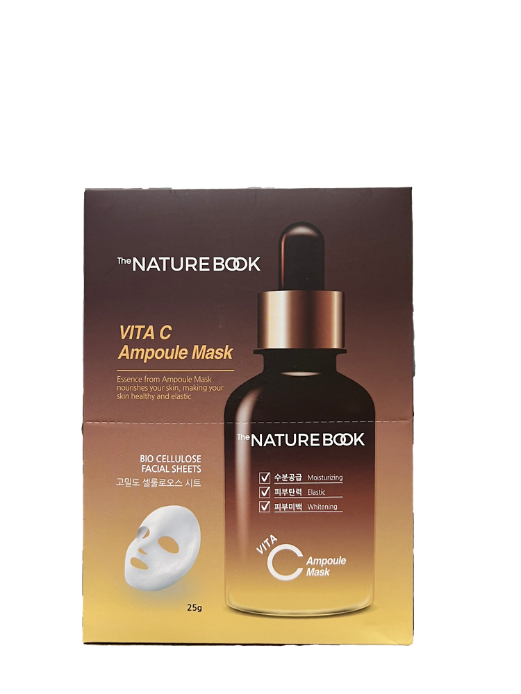 Mặt nạ dưỡng ẩm làm trắng,chống nhăn,hỗ trợ cải thiện nám da(THE NATURE BOOK VITA C AMPOULE MASK) 25g/chiếc