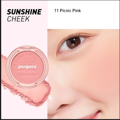 Phấn Má PERIPERA Pure Blushed Sunshine Cheek 11 Picnic Pink