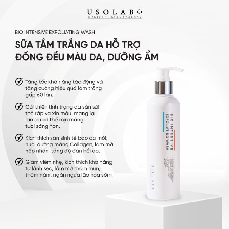 Sữa tắm tẩy da chết USOLAB BIO INTENSIVE EXFOLIATING WASH 250ML