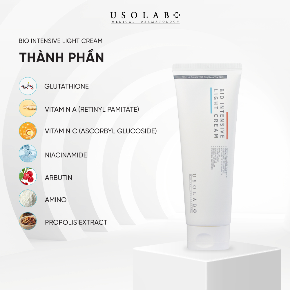Kem trắng da body USOLAB BIO INTENSIVE  LIGHT CREAM 250ML