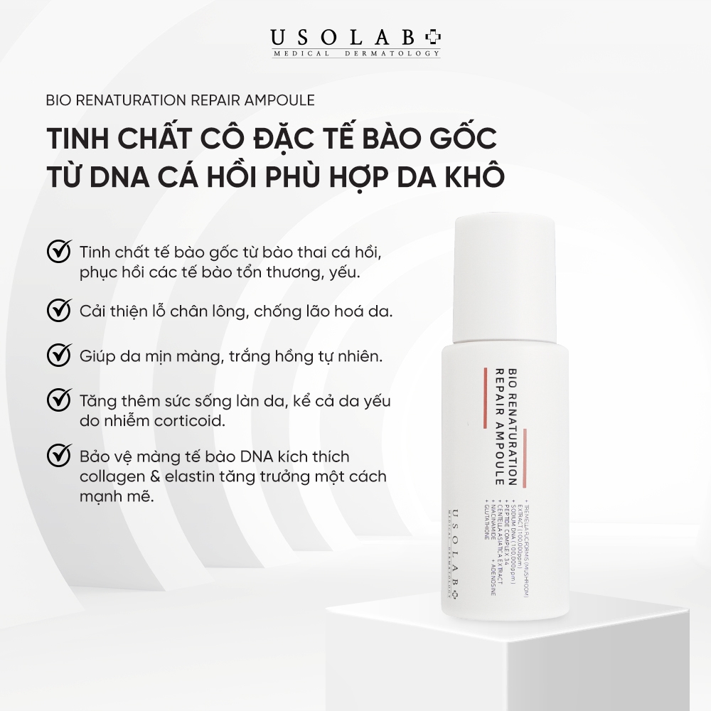 Tinh chất cô đặc phục hồi USOLAB BIO RENATURATION REPAIR AMPOULE 50ML