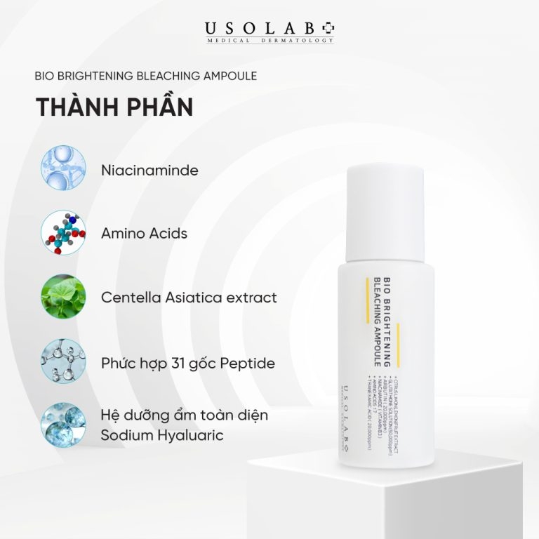 Tinh chất cô đặc làm sáng da USOLAB BIO BRIGHTENING BLEACHING AMPOULE 50ML