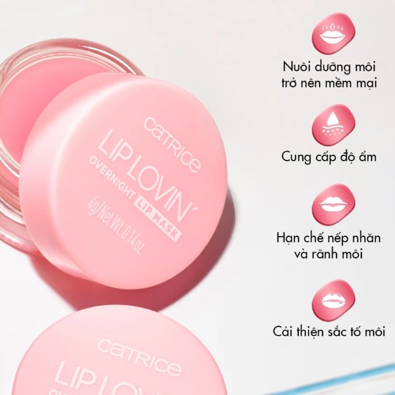 Mặt nạ ngủ môi Catrice Lip Lovin' Overnight Lip Mask 010 Bedtime Beauty 4g
