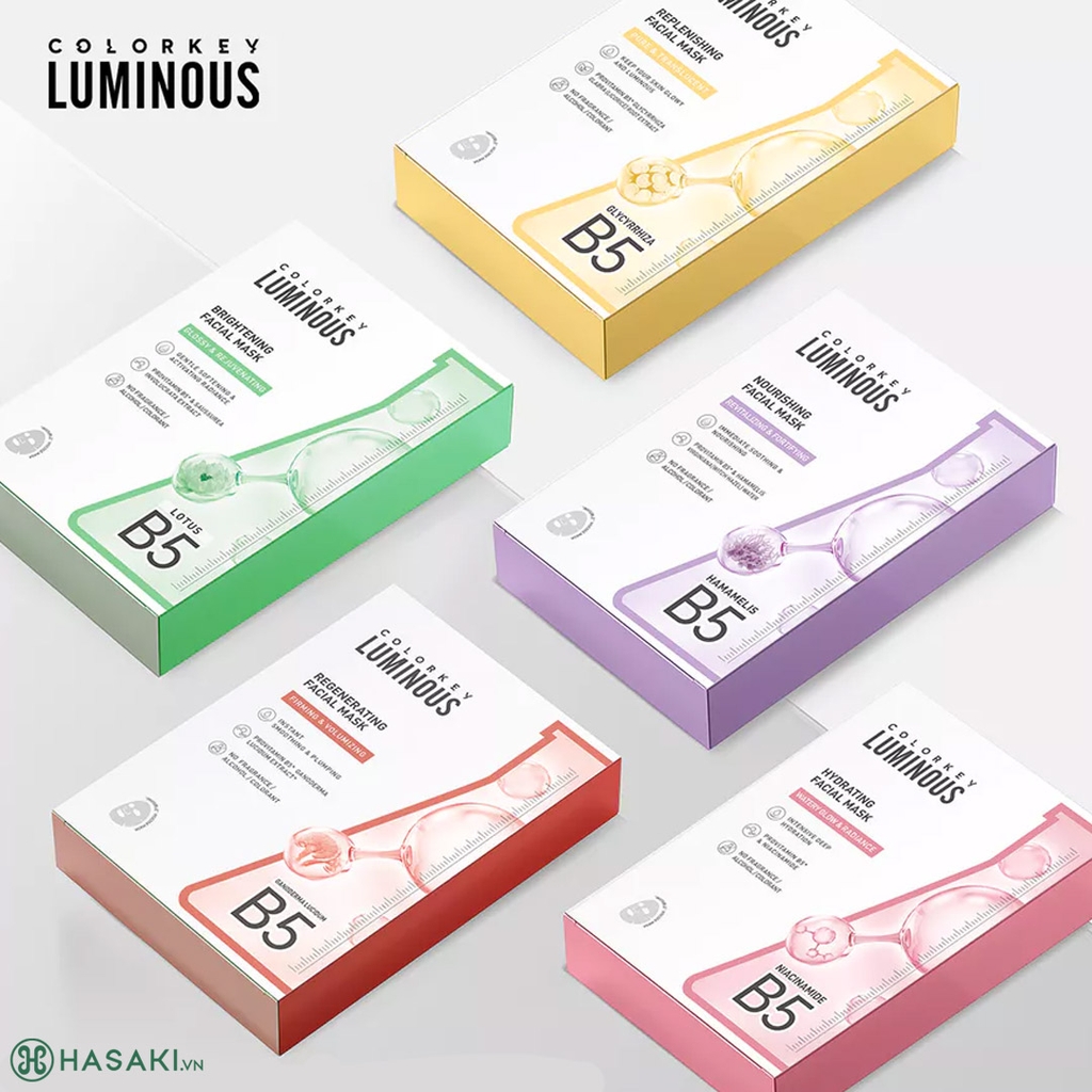 Mặt nạ dưỡng ẩm Colorkey 25ml x 10 pcs COLORKEY HYDRATING FACIAL MASK 25ml*10 pcs