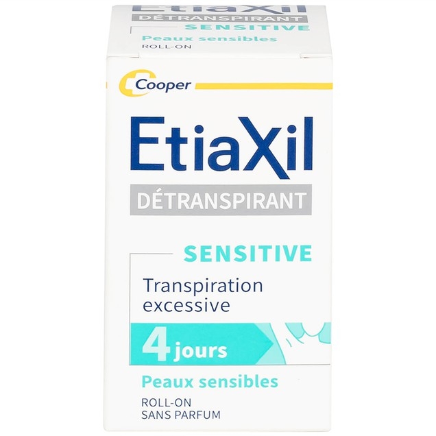 Lăn khử mùi và chống mùi cơ thể 15ml.Hiệu ETIAXIL (DETRANSPIRANT Traitement transpiration excessive Aisselles Peaux sensibles)
