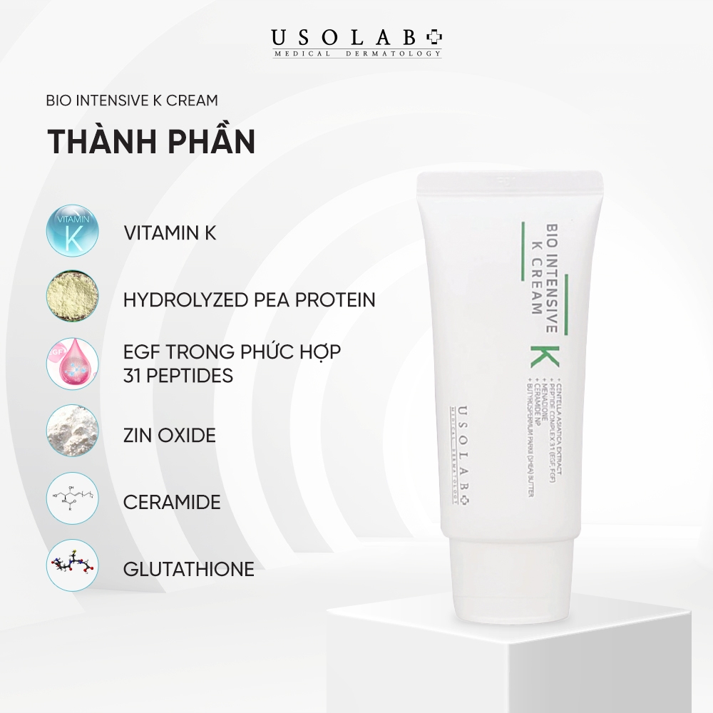 Kem phục hồi làm dịu tức thì USOLAB BIO INTENSIVE K CREAM 50ML