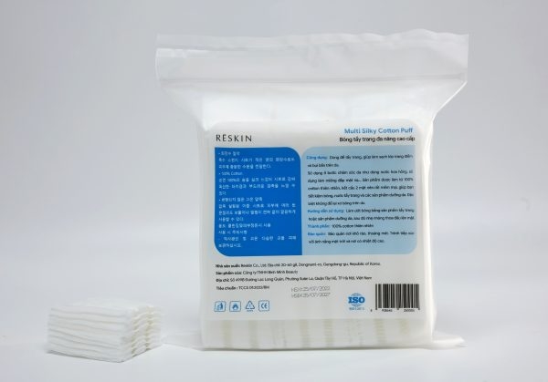 Bông tẩy trang hiệu Ibeaudy Reskin, miếng vuông,180miếng/gói