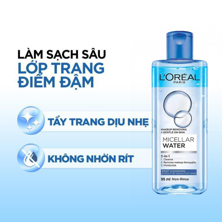 Nước Tẩy Trang L'oreal Deep Cleansing Micellar Water 400ml #Xanh Đậm
