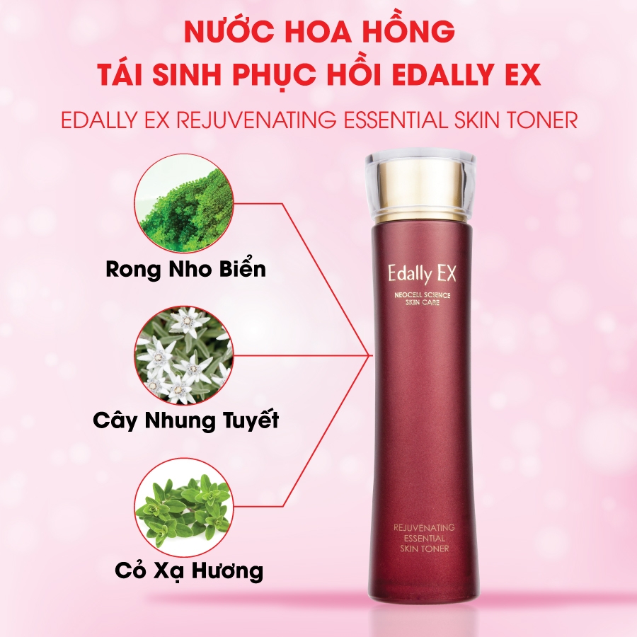 Edally Ex Bộ nước hoa hồng và sữa dưỡng Rejuvenating Skin Care