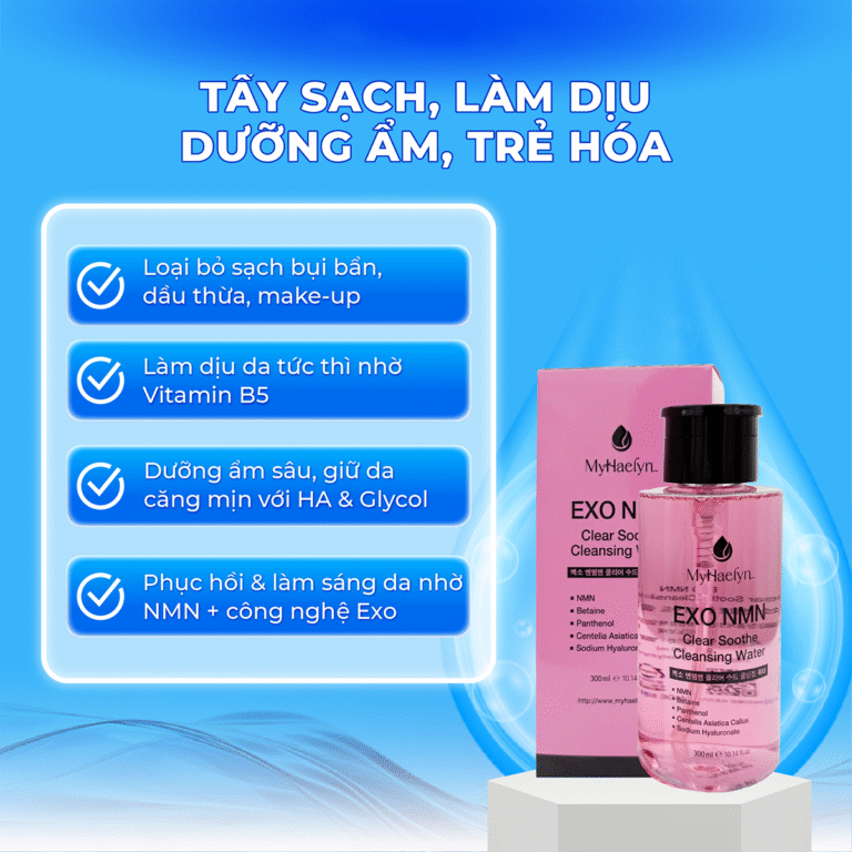 NƯỚC TẨY TRANG EXO NMN 300ML ( MYHAELYN EXO NMN CLEAR SOOTHE CLEANSING WATER-8809674693905)