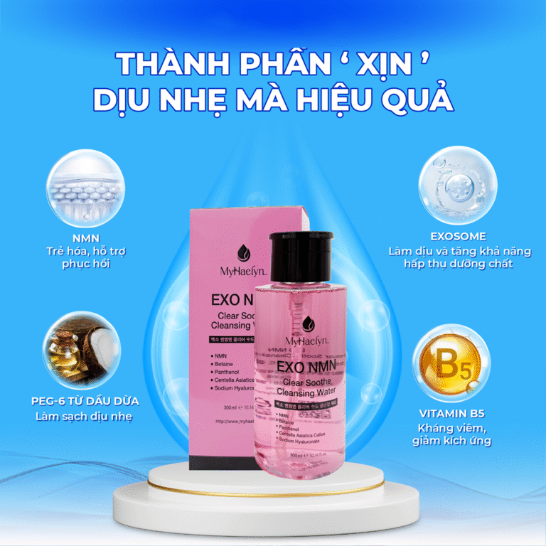 NƯỚC TẨY TRANG EXO NMN 300ML ( MYHAELYN EXO NMN CLEAR SOOTHE CLEANSING WATER-8809674693905)