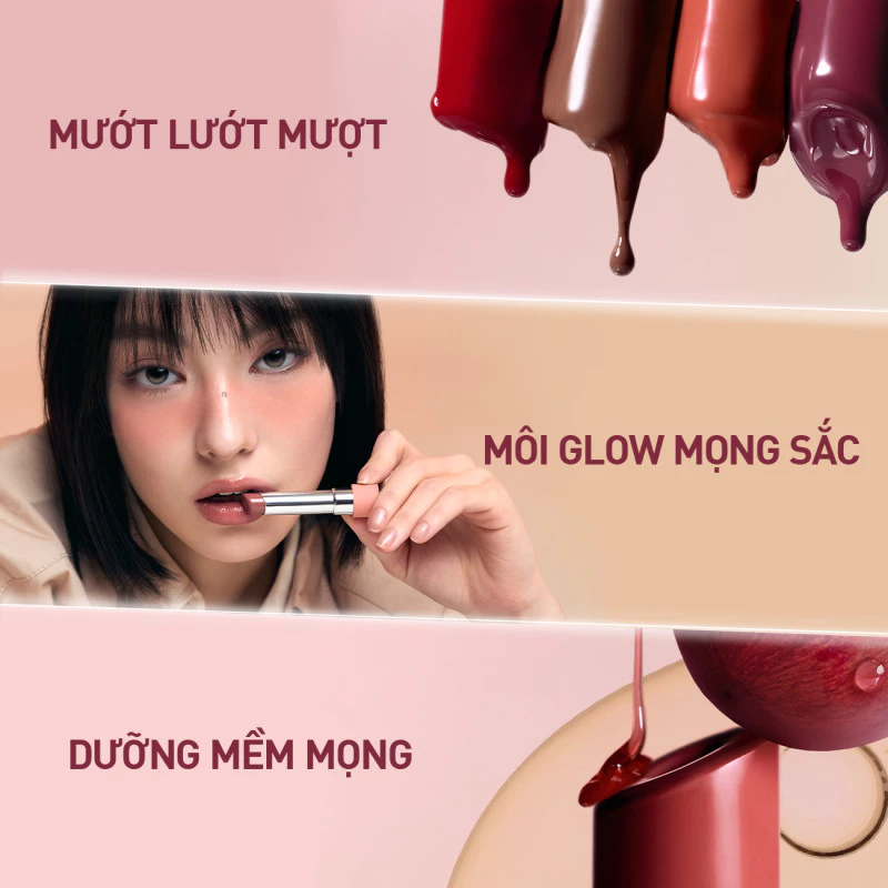 Son Dưỡng 3CE Glazy Lip Glow #33 Cold Sweetie