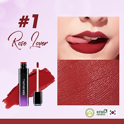 Son dưỡng ẩm, tạo màu cho môi,bảo vệ môi (The NATURE BOOK SOFT VELVET TINT No.1 ROSE LOVER). Dung tích 5ml.