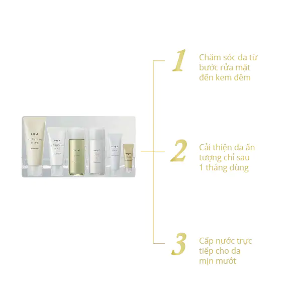 Bộ Set dưỡng da - Luque 3 Starup Kit (Hàng khuyến mại không thu tiền)