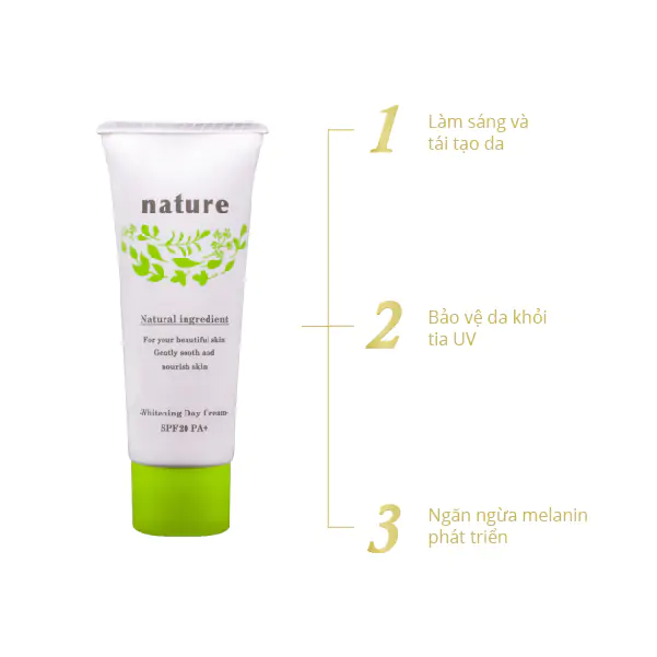 Kem dưỡng làm trắng da ban ngày - NATURE WHITENING DAY CREAM SPF20 PA+