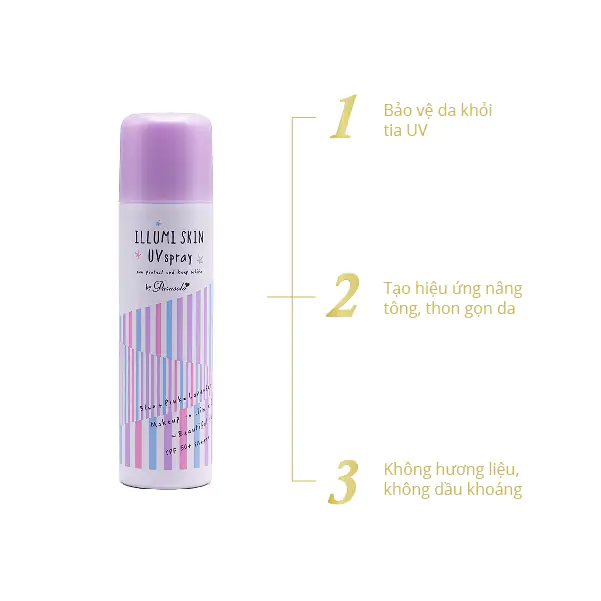 Xịt chống nắng dưỡng da tạo hiệu ứng thon gọn - PARASOLA ILLUMI SKIN UV SPRAY