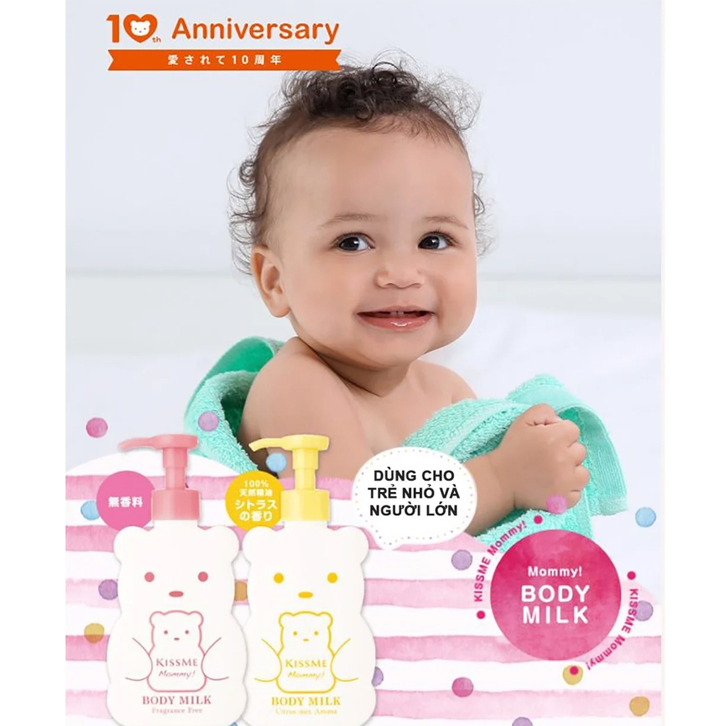 Sữa dưỡng thể cấp ẩm hương cam chanh cho bé (tặng)