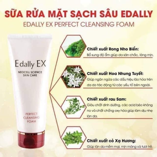 Sữa rửa mặt Làm sạch da(EDALLY EX PERFECT CLEANSING FOAM), thể tích 150 ml